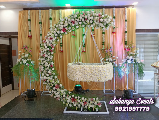 Real Flower Decoration For Cradle Ceremony Package NC17