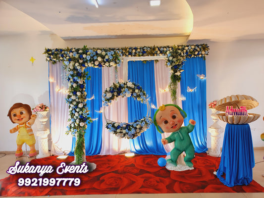 Blue Theme For Naming Ceremony Decoration Package NC05