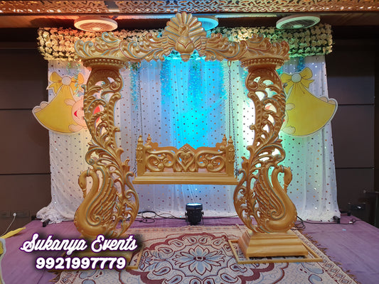 Golden Cradle Naming Ceremony Decoration Package NC08